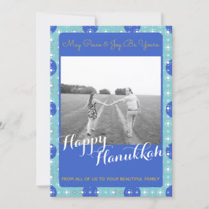 Happy Hanukkah Personalised Holiday Photo Card