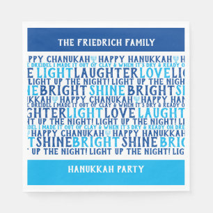 HAPPY HANUKKAH Personalised Holiday Wishes  Napkin