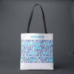 HAPPY HANUKKAH Personalised Holiday Wishes  Tote B Bag<br><div class="desc">Our HAPPY HANUKKAH Holiday Wishes Tote says it all (really) ! This practical bag is a fantastic way to share your good wishes for a Happy Chanukah. A great gift that is sure make people smile. Includes LOVE LIGHT LAUGHTER. I have a little dreidel, Shine Bright, and Light up the...</div>