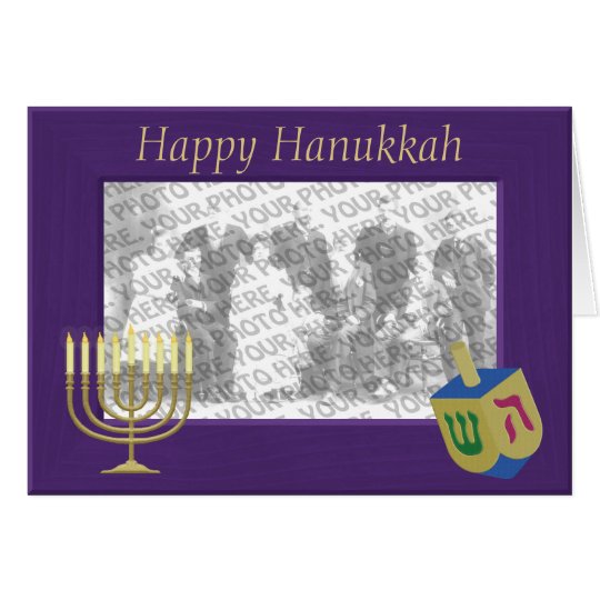 Happy Hanukkah Photo Frame Greeting Card