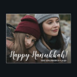Happy Hanukkah Photo Holiday Postcard<br><div class="desc">This lovely photo card that reads, "Happy Hanukkah!" on the front and "May the light of Hanukkah fill your hearts with peace and love." on the back will bring a smile to every recipient's face. It's warm sentiment will touch hearts and everyone will enjoy getting a new photo. To see...</div>