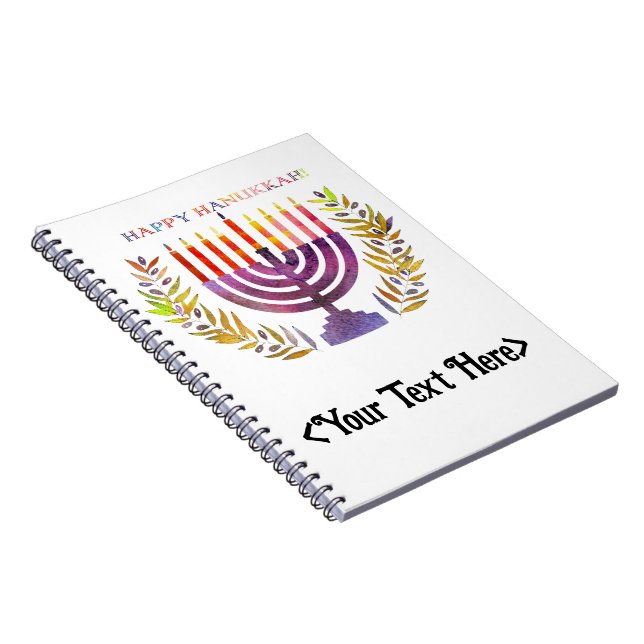 Happy Hanukkah Photo Notebook (Right Side)