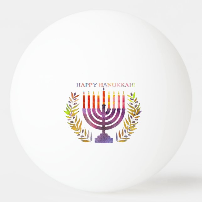 Happy Hanukkah Ping Pong Balls (Front)