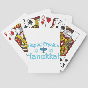 happy hanukkah playing cards