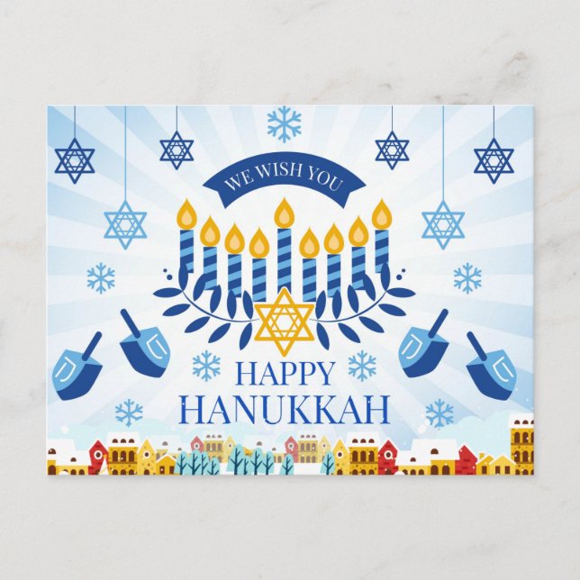 Happy Hanukkah Postcard (Front)