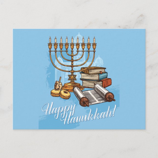 Happy Hanukkah Postcard (Front)