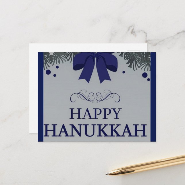 Happy Hanukkah Postcard (Celebrate the eight-day Jewish Festival of Lights!)