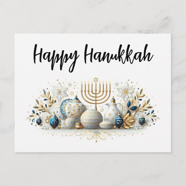 Happy Hanukkah Postcard (Front)