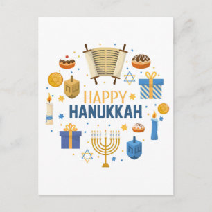 Happy Hanukkah Postcard