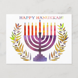 Happy Hanukkah Postcard