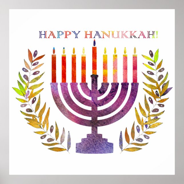 Happy Hanukkah Poster (Front)