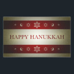 happy hanukkah rectangular sticker<br><div class="desc"></div>