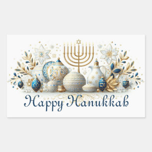 Happy Hanukkah Rectangular Sticker