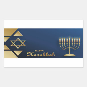 Happy Hanukkah Rectangular Sticker