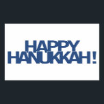 Happy Hanukkah Rectangular Sticker<br><div class="desc">Happy Hanukkah! Happy Chanukah! Either way you spell it,  celebrate happily with family and friends.</div>