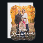 Happy Hanukkah Script Photo Card<br><div class="desc">Photography courtesy of Rosie Gearheart: http://www.istockphoto.com/user_view.php?id=782914</div>