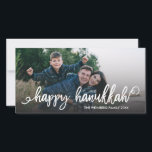 Happy Hanukkah Script Typography Holiday Photo Card<br><div class="desc">Happy Hanukkah Script Typography Holiday Photo</div>