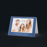 Happy Hanukkah Simple Classic Elegant Family Photo Holiday Card<br><div class="desc">Design is composed of simple background with elegant typography. Add your family name,  greeting,  photos and year</div>