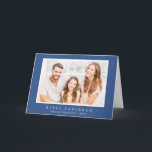 Happy Hanukkah Simple Classic Elegant Family Photo Holiday Card<br><div class="desc">Design is composed of simple background with elegant typography. Add your family name,  greeting,  photos and year</div>