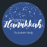Happy Hanukkah Snow Bubbles Sticker Gift Tag<br><div class="desc">Cute and stylish Happy Hanukkah Snow Bubbles Sticker Gift Tag is perfect for your holiday gift giving needs.  There are other products we have that match this design.</div>