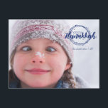 Happy Hanukkah Snow Bubbles Wreath Photo Postcards<br><div class="desc">Stylish and cute Happy Hanukkah Snow Bubbles Wreath Holiday Photo Postcards are perfect for all your friends and family this holiday season.  Customise the text with your family name and the year and swap out the picture for a photo of your kids,  pet,  or the whole family.</div>