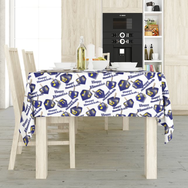 Happy Hanukkah Spinning Dreidel Tablecloth (Creator Uploaded)