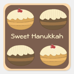 Happy Hanukkah Square Sticker