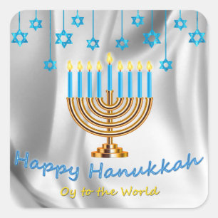 Happy Hanukkah Square Sticker