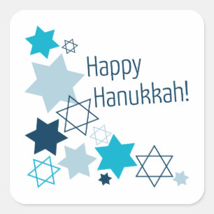 Happy Hanukkah! Square Sticker