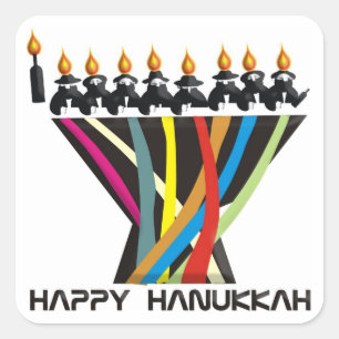 Happy Hanukkah Square Sticker