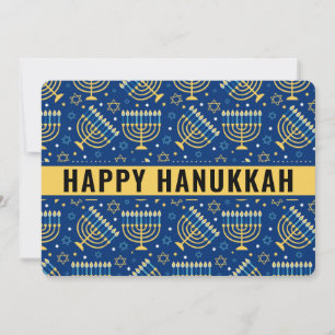 Happy Hanukkah Star of David Cute Trendy  Holiday Card
