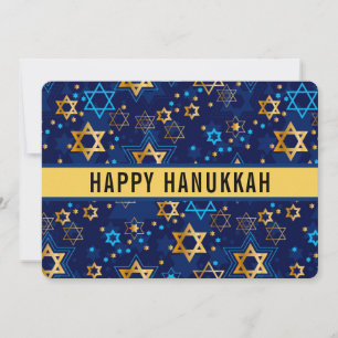 Happy Hanukkah Star of David Cute Trendy Holiday Card