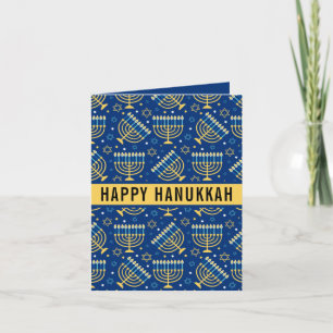Happy Hanukkah Star of David Cute Trendy  Holiday Card
