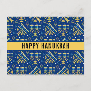Happy Hanukkah Star of David Cute Trendy Holiday Postcard
