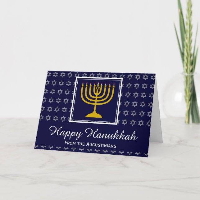 HAPPY HANUKKAH | Star of David Holiday Card (Front)