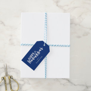 Happy Hanukkah Star of David Holiday Gift Tags
