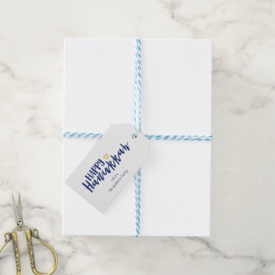 Happy Hanukkah Star of David Holiday Gift Tags