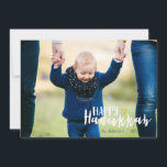 Happy Hanukkah Star of David Holiday Photo Card<br><div class="desc">Stylish and cute Happy Hanukkah Star of David Holiday Photo Card is perfect for all your friends and family this holiday season.  Customise the text with your family name and the year and swap out the picture for a photo of your kids,  pet,  or the whole family.</div>