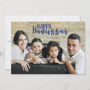 Happy Hanukkah Star of David Holiday Photo Card