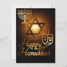 Happy Hanukkah star of David menorah dreidel