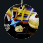 Happy Hanukkah Star of David menorah Dreidel Slipp Ceramic Tree Decoration<br><div class="desc">Happy Hanukkah Star of David menorah Dreidel SlipperyJoe's Celebration Candles Jewish Hebrew Chanukah gifts decorations Judaism religion artistic</div>