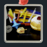 Happy Hanukkah Star of David menorah Dreidel Slipp Metal Tree Decoration<br><div class="desc">Happy Hanukkah Star of David menorah Dreidel SlipperyJoe's Celebration Candles Jewish Hebrew Chanukah gifts decorations Judaism religion artistic</div>