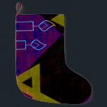 Happy Hanukkah Star of David menorah Dreidel Slipp Small Christmas Stocking<br><div class="desc">Happy Hanukkah Star of David menorah Dreidel SlipperyJoe's artistic Celebration Candles Jewish Hebrew Chanukah gifts decorations Judaism religion</div>