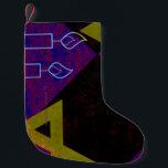 Happy Hanukkah Star of David menorah Dreidel Slipp Small Christmas Stocking<br><div class="desc">Happy Hanukkah Star of David menorah Dreidel SlipperyJoe's artistic Celebration Candles Jewish Hebrew Chanukah gifts decorations Judaism religion</div>