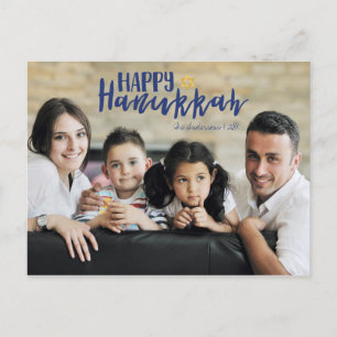 Happy Hanukkah Star of David Photo Postcards