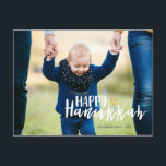 Happy Hanukkah Star of David Photo Postcards<br><div class="desc">Stylish and cute Happy Hanukkah Star of David Holiday Photo Postcards are perfect for all your friends and family this holiday season.  Customise the text with your family name and the year and swap out the picture for a photo of your kids,  pet,  or the whole family.</div>