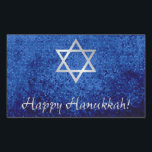 Happy Hanukkah Star of David Rectangular Sticker<br><div class="desc">Happy Hanukkah with Star of David design.</div>