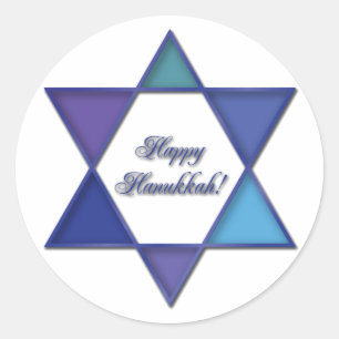 Happy Hanukkah Star of David Sticker
