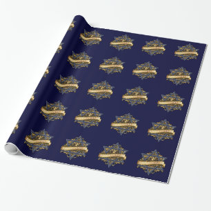  Happy Hanukkah Star of David Wrapping Paper