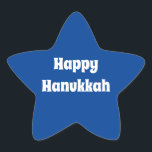 Happy Hanukkah Star Sticker<br><div class="desc">Happy Hanukkah Star Sticker</div>